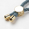 Nylon Twisted Cord Bracelet Making MAK-K007-02G-3