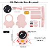 DIY Sew on PU Leather Astronaut Shaped Multi-Use Crossbody/Shoulder Bag/Backpack Making Kits DIY-WH0297-55A-2