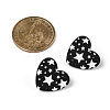 Heart Acrylic Printed Stud Earrings for Women EJEW-G418-01B-5