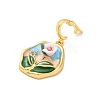 Brass Enamel Pendants KK-S502-04G-A-2