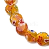 Handmade Millefiori Lampwork Beads Strands LAMP-G166-17B-06-3