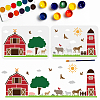 MAYJOYDIY US 1 Set Farm Theme PET Hollow Out Drawing Painting Stencils DIY-MA0002-18-1