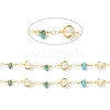 Handmade Natural Turquoise Chip Beaded Chains CHC-M024-22G-02-2