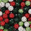 Christmas Theme Polymer Clay Rhinestone Beads RB-L037-01-2