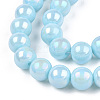 Electroplate Opaque Glass Beads Strands GLAA-T032-P8mm-AB10-3