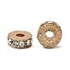 Rack Plating Flat Round Alloy Rhinestone Beads RB-D293-02LG-3