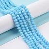 Electroplate Opaque Solid Color Glass Beads Strands EGLA-A044-P8mm-L08-4