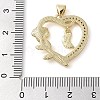 Brass Micro Pave Clear Cubic Zirconia Pendants KK-I712-57G-B-3