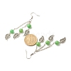 Natural Malaysia Jade Bead Dangle Earrings EJEW-JE04823-03-4