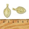 Brass Micro Pave Clear Cubic Zirconia Pendants KK-H472-50A-G-3