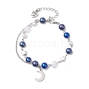 2Pcs Glass & Acrylic Beads Charm Bracelets BJEW-JB11411-3