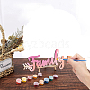 Word Family Laser Cut Unfinished Basswood Wall Decoration WOOD-WH0113-103-4