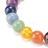 Natural & Synthetic Mixed Gemstone Beaded Bracelet for Women BJEW-JB08171-4