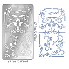 Retro Stainless Steel Metal Cutting Dies Stencils DIY-WH0242-285-2