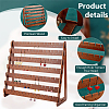 7-Tier Trapezoid Wood Earrings Organizer Holder Displays RDIS-WH0015-05-4