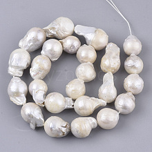 Natural Baroque Pearl Keshi Pearl Beads Strands PEAR-Q015-016