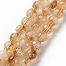 Natural Citrine Beads Strands X-G-S362-105B