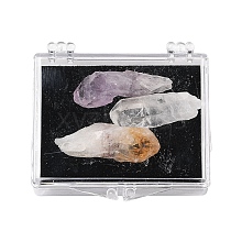 Nuggets Raw Natural Quartz Crystal & Amethyst & Yellow Quartz Collections AJEW-Q152-05