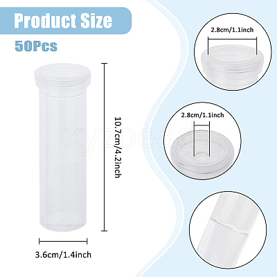 1 Bag Plastic Test Tube AJEW-FH0004-90-1