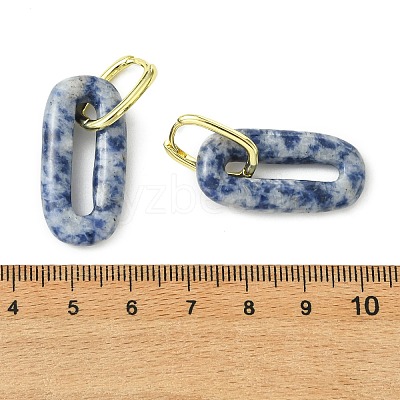 Gemstone Hoop Earrings for Women EJEW-JE07271-1