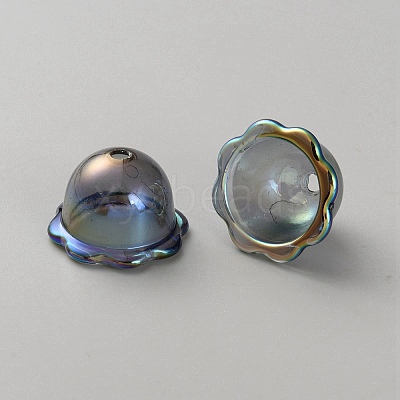 UV Plating Acrylic Bead Caps OACR-CJC0008-09B-1