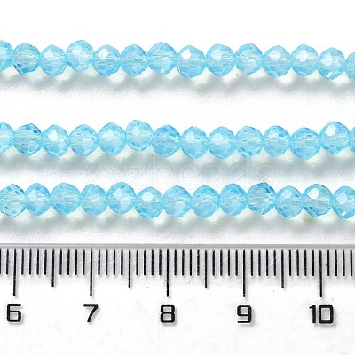 Baking Paint Transparent Glass Beads Strands LS-DGLA-A034-J4MM-D08-1
