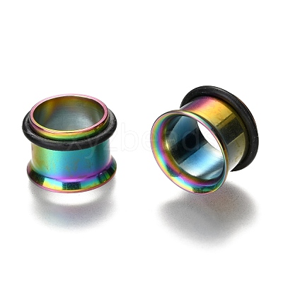 316 Surgical Stainless Steel Screw Ear Gauges Flesh Tunnels Plugs X-STAS-YWC0001-01C-M-1