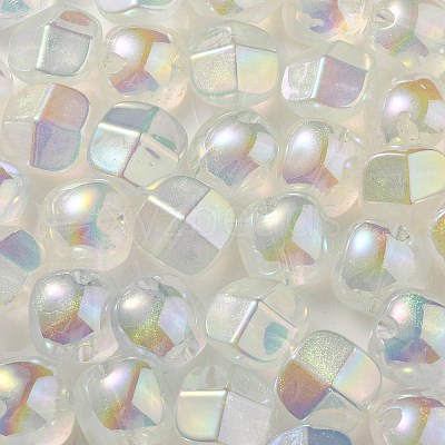 UV Plating Luminous Transparent Acrylic Beads OACR-P010-01B-1