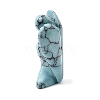 Synthetic Turquoise Angel Figurine DJEW-N006-01A-27-1