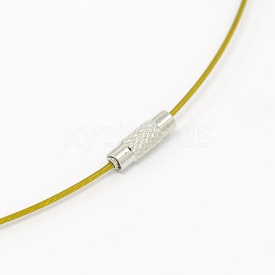 201 Stainless Steel Wire Necklace Cord X-TWIR-SW001-6-1