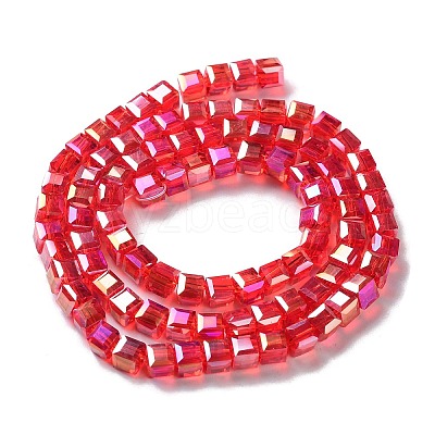 Electroplate Glass Bead Strands EGLA-J028-4x4mm-AB05-1