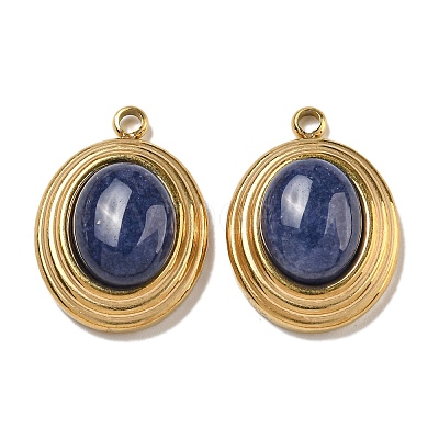 Natural Blue Jade Dyed Pendants STAS-L025-007G-04-1