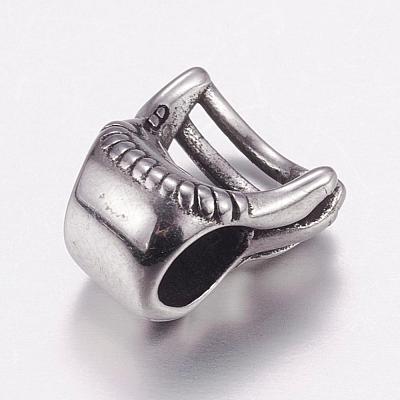 304 Stainless Steel European Beads STAS-P173-059AS-1