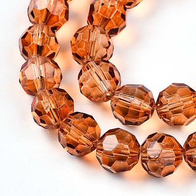 Baking Paint Transparent Glass Beads Strands LS-DGLA-A035-T8mm-A04-1