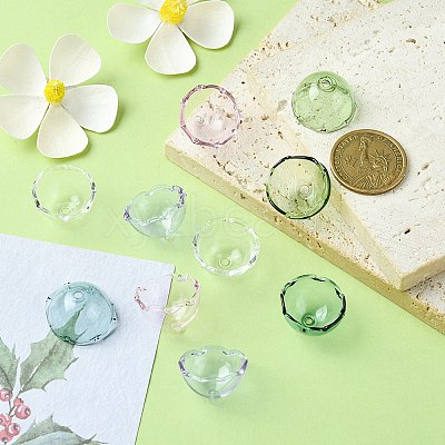 10Pcs 5 Colors Glass Bead Cone for Wind Chimes Making GLAA-FS0001-64-1