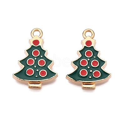 Christmas Theme Alloy Enamel Pendants ENAM-T020-10G-1