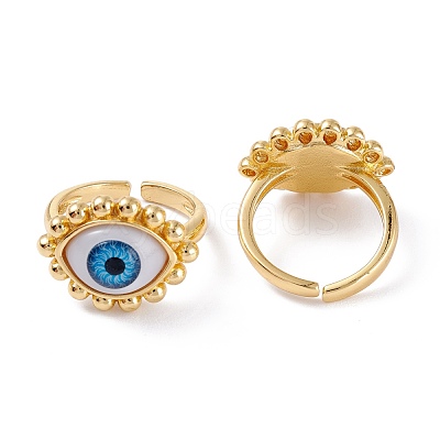 Brass Cuff Rings RJEW-M138-24G-B-1