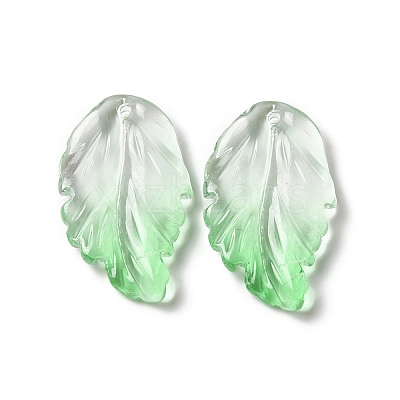 Dyed & Heated Glass Pendants X1-GLAA-B009-06C-1