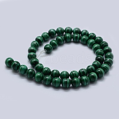 Natural Malachite Beads Strands G-F571-27AA1-7mm-1