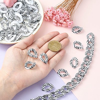 100Pcs Acrylic Linking Rings SACR-CJ0001-33-1