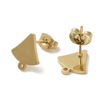 Ion Plating(IP) 304 Stainless Steel Stud Earring Findings STAS-I206-30G-1