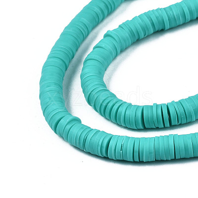 Handmade Polymer Clay Beads Strands CLAY-R089-6mm-031-1