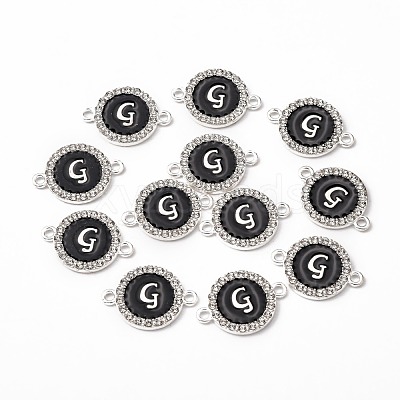 Alloy Enamel Links Connectors ENAM-TAC0003-01S-02G-1