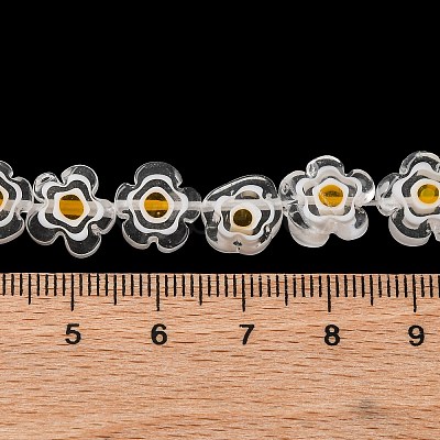 Handmade Millefiori Lampwork Beads Strands LAMP-G164-03O-1