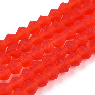 Imitate Austrian Crystal Frosted Glass Beads Strands EGLA-A039-T6mm-MD14-1