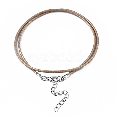 Waxed Cord Necklace Making NCOR-T003-02-1