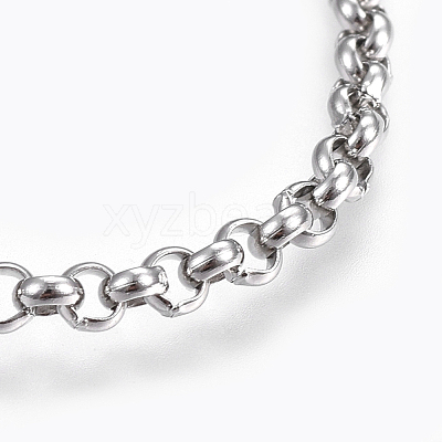 Tarnish Resistant 304 Stainless Steel Rolo Chain Bracelets BJEW-P239-02A-1