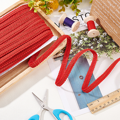 Polyester Centipede Lace Ribbons SRIB-WH0011-066A-1