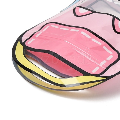 2Pcs Backpack Shaped Plastic Gift Storage Resealable Bags with Handles PL-CBADA12-01B-1
