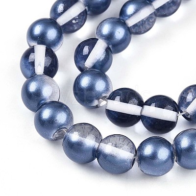 Baking Paint Transparent Glass Beads X1-DGLA-N011-10mm-08-1